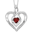 Garnet Heart Pendant by Rhythm of Love