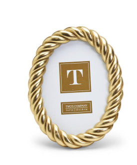 Gilded Rope Gold Finish Photo Frame