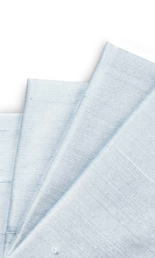 Pure Silk Window Treatments Fabric By the Metre (Ice Blue)
