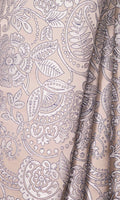 Floral Textured Home Décor Fabric By the Metre (Beige/ Blue)
