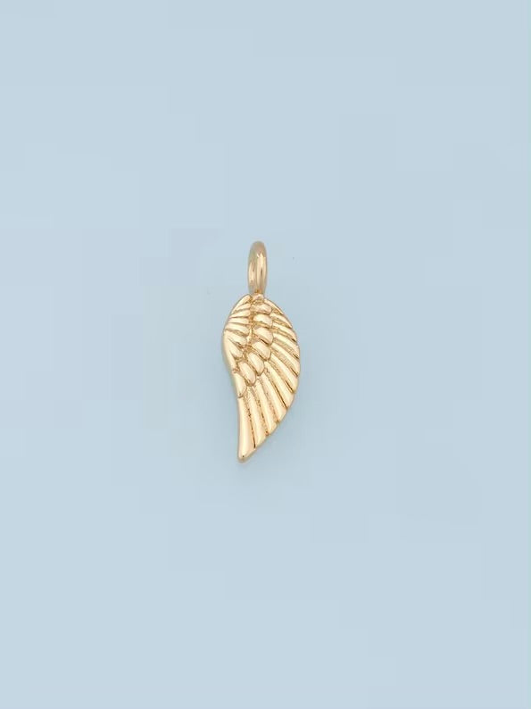 Gold Medium Angel Wing Charm