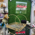 Golden Decorative Metal Hamper Basket