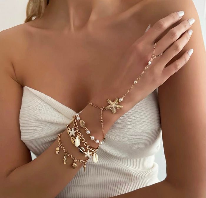 Hand chain and bracelets