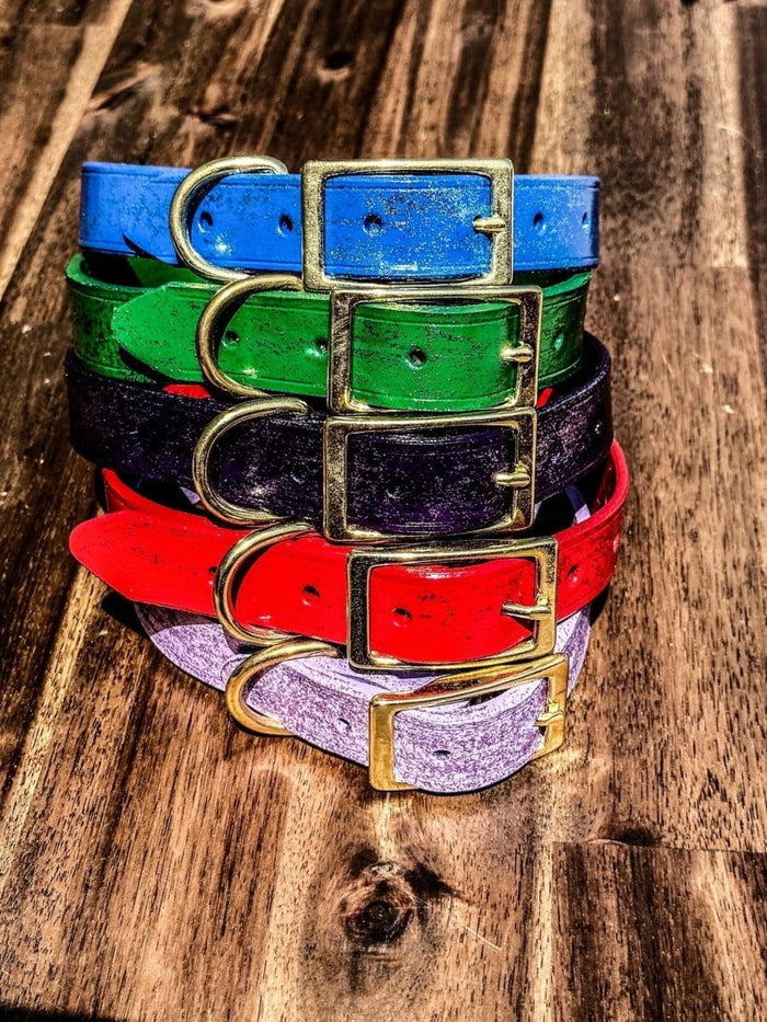 Dogtraining101 Hand Painted Leather -  Joker Green