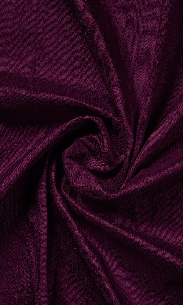 Dupioni Silk Home Décor Fabric By the Metre (Purple/ Plum)
