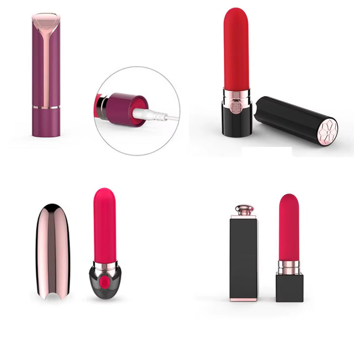 Hidden Rechargeable Usb Mini Silicone Lipstick Vibrator Sex Toys G Spot Vibrating for Woman