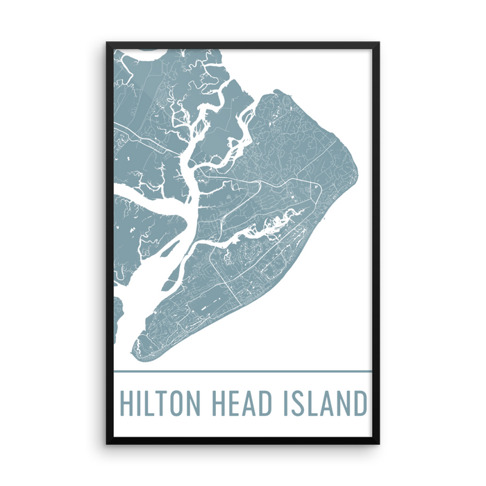 Hilton Head Island Street Map Poster