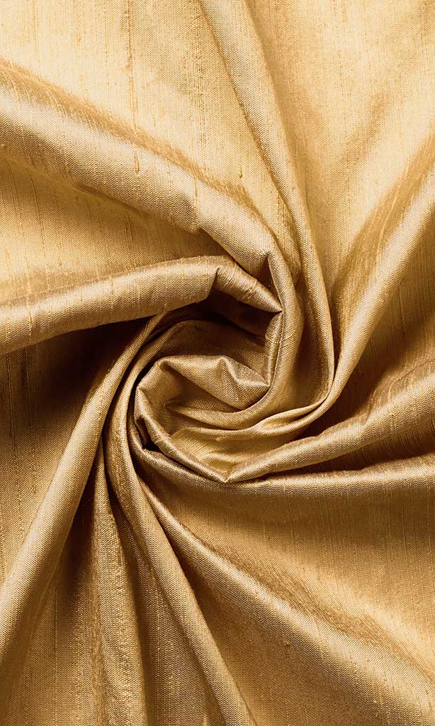Dupioni Silk Home Décor Fabric By the Metre (Golden Beige/ Brown)