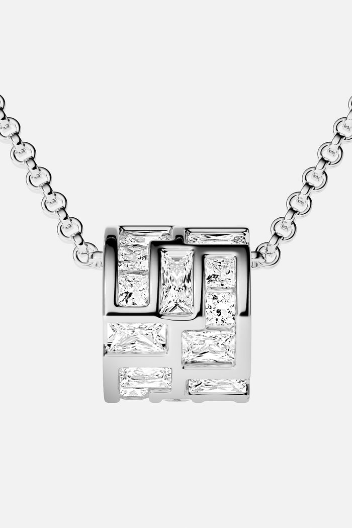 APM Necklace with a luminous mosaic of stones, quietly modern elegance.