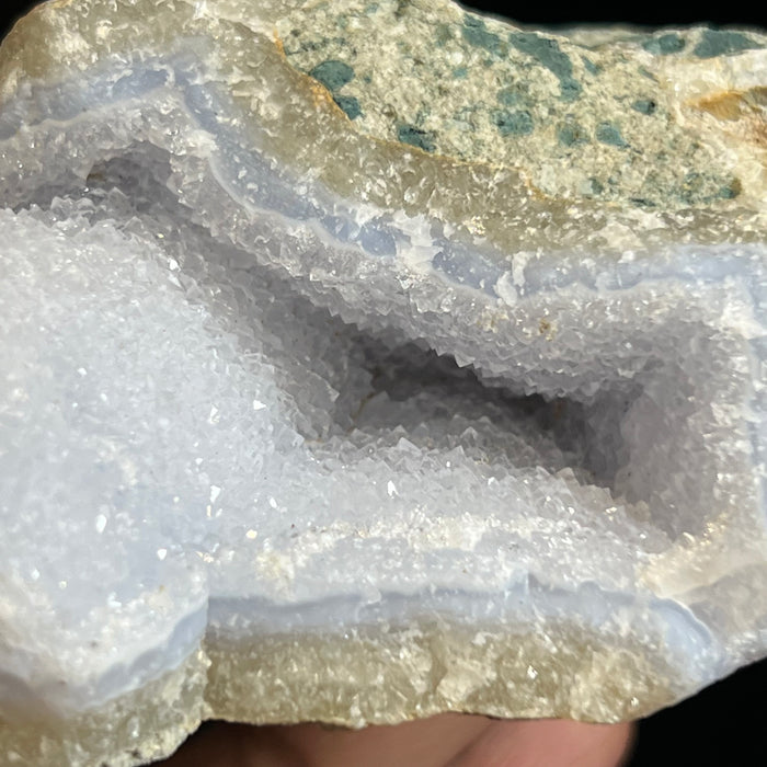 Druzy Blue Lace Agate, from Nsanje, Malawi