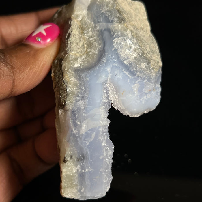 Druzy Blue Lace Agate, from Nsanje, Malawi