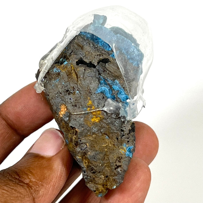 Deep Blue Fibrous Shattuckite, Mesopotamia Copper Valley, Kunene, Namibia, African Mineral Specimen