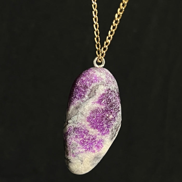 Sugilite Pendant, from N’chwaning Mine III, Kalahari Manganese Field, Northern Cape, South Africa