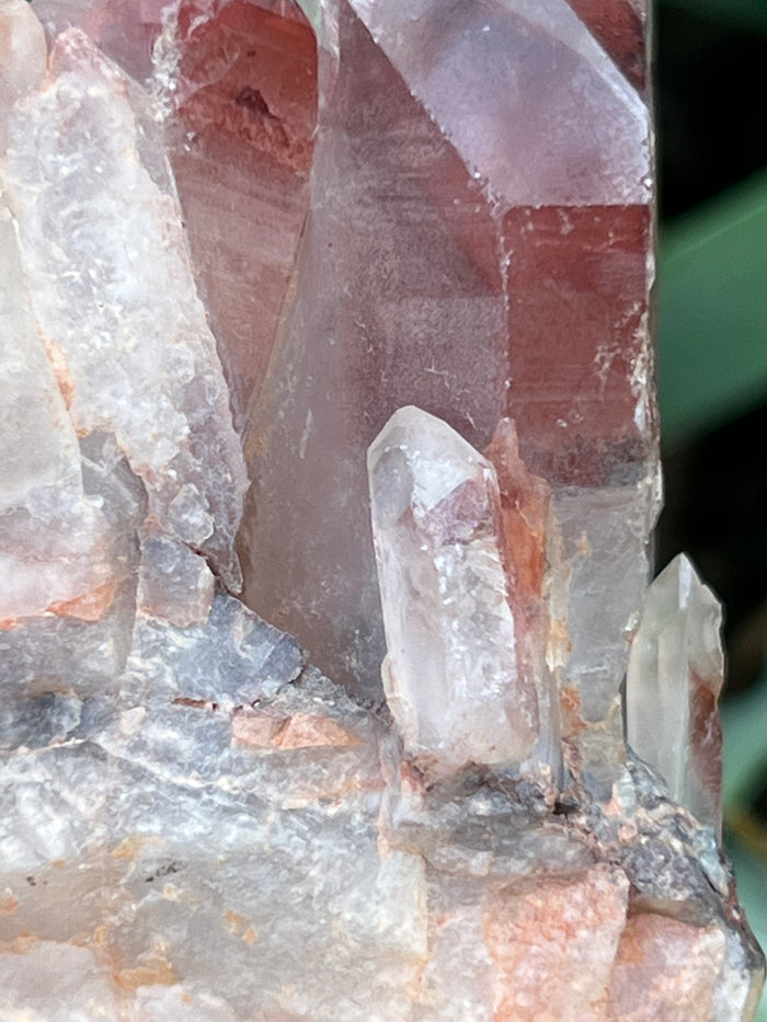 Ishuko Red Phantom Quartz, Hematite included Quartz from the Central Province of Zambia