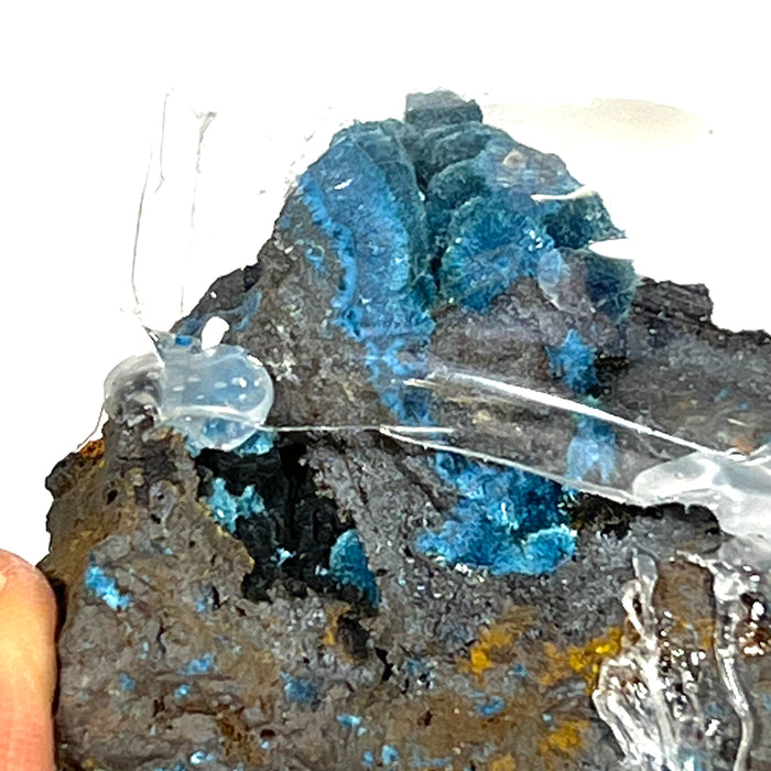 Deep Blue Fibrous Shattuckite, Mesopotamia Copper Valley, Kunene, Namibia, African Mineral Specimen