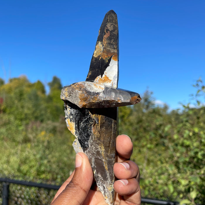 Smoky Quartz with Hyalite, Rondekop, Erongo Mountain, Erongo Region, Namibia