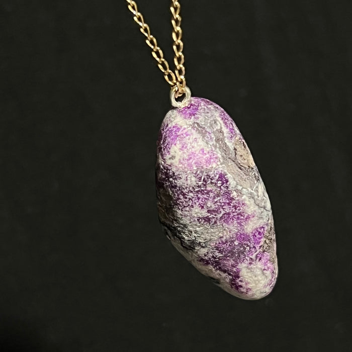 Sugilite Pendant, from N’chwaning Mine III, Kalahari Manganese Field, Northern Cape, South Africa