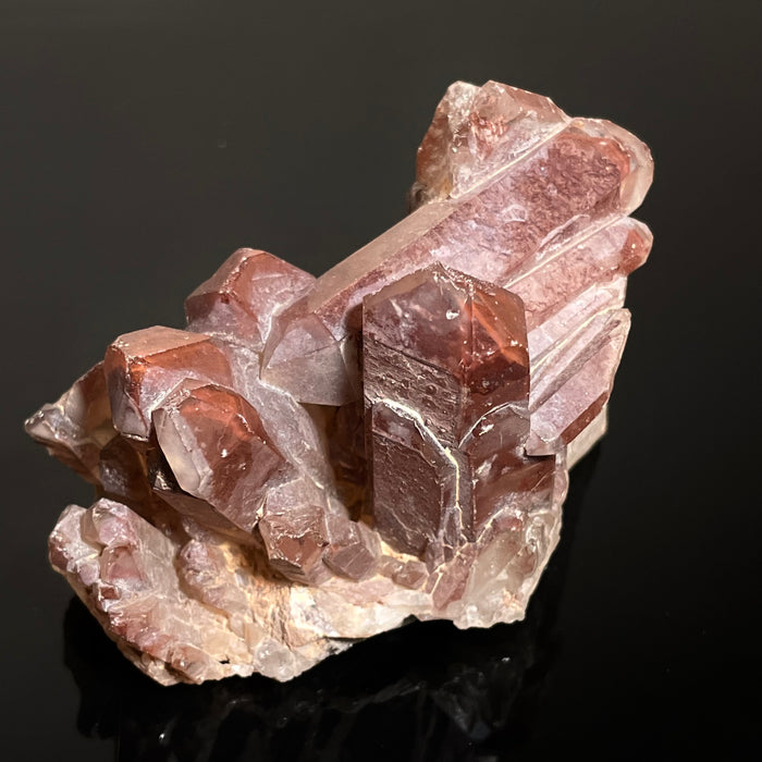 Ishuko Red Phantom Quartz, Hematite included Quartz from the Central Province of Zambia