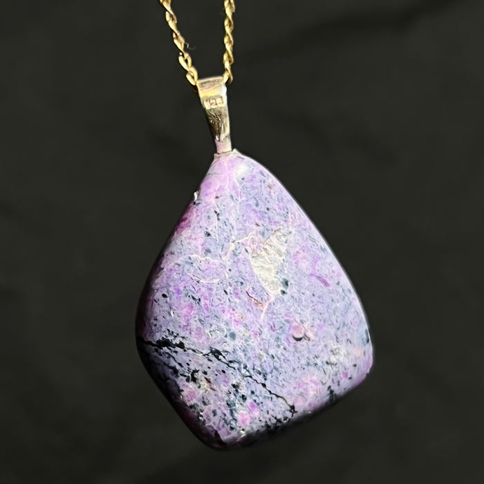 Sugilite Pendant, from N’chwaning Mine III, Kalahari Manganese Field, Northern Cape, South Africa
