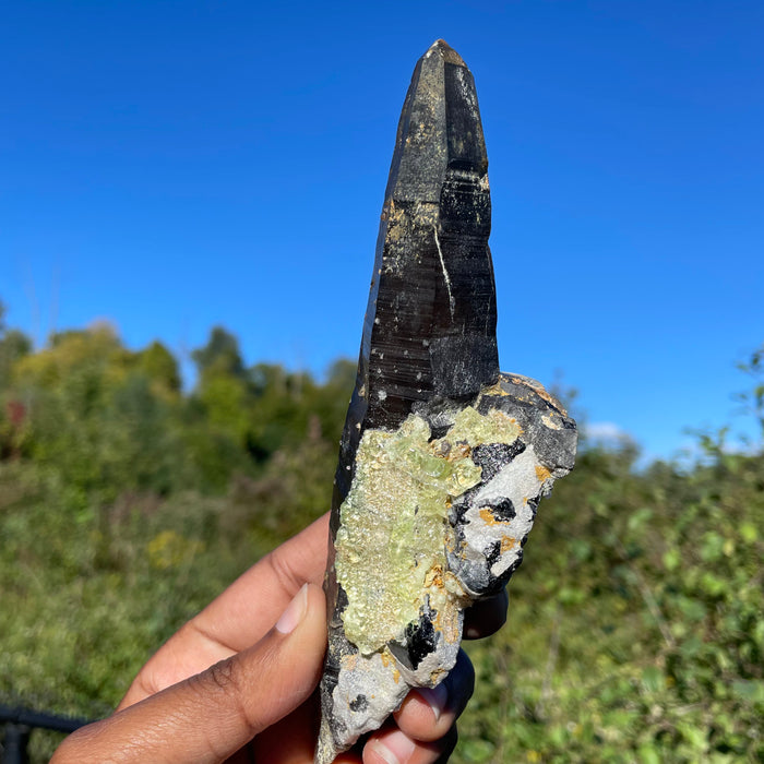 Smoky Quartz with Hyalite, Rondekop, Erongo Mountain, Erongo Region, Namibia