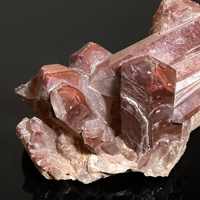 Ishuko Red Phantom Quartz, Hematite included Quartz from the Central Province of Zambia