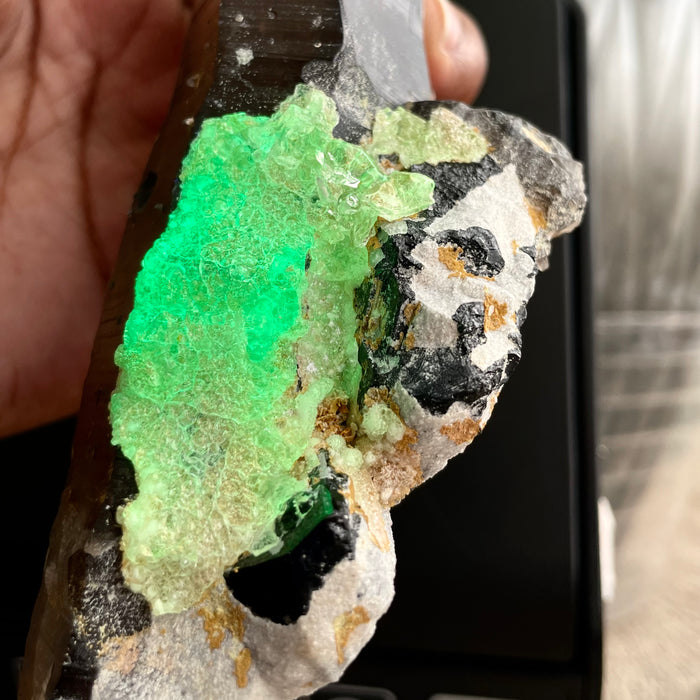 Smoky Quartz with Hyalite, Rondekop, Erongo Mountain, Erongo Region, Namibia