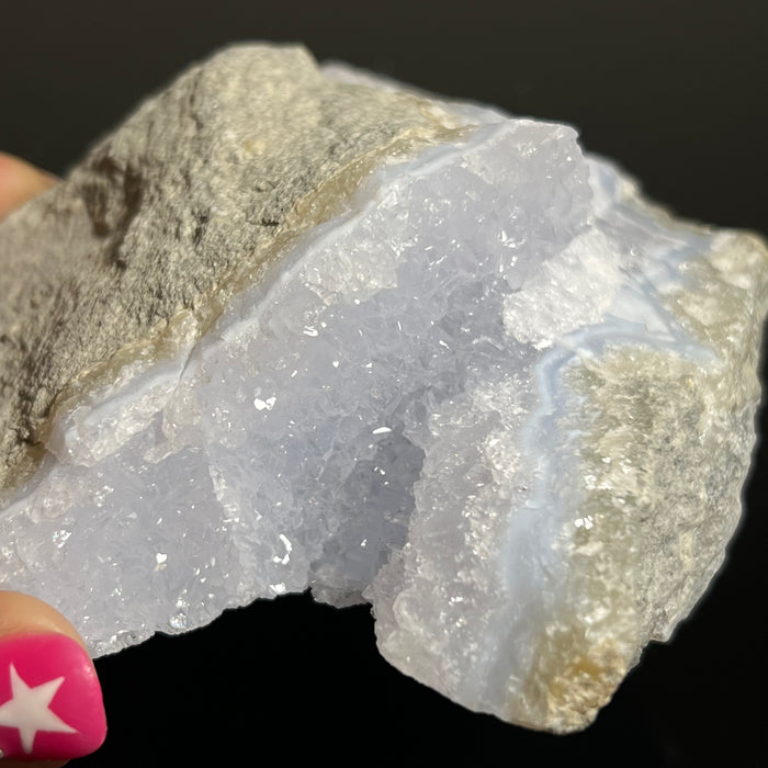 Druzy Blue Lace Agate, from Nsanje, Malawi