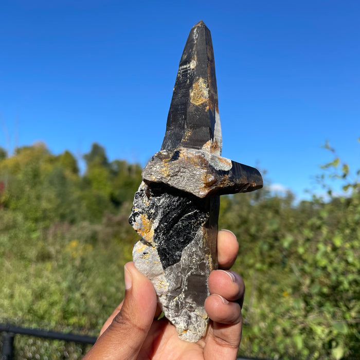 Smoky Quartz with Hyalite, Rondekop, Erongo Mountain, Erongo Region, Namibia