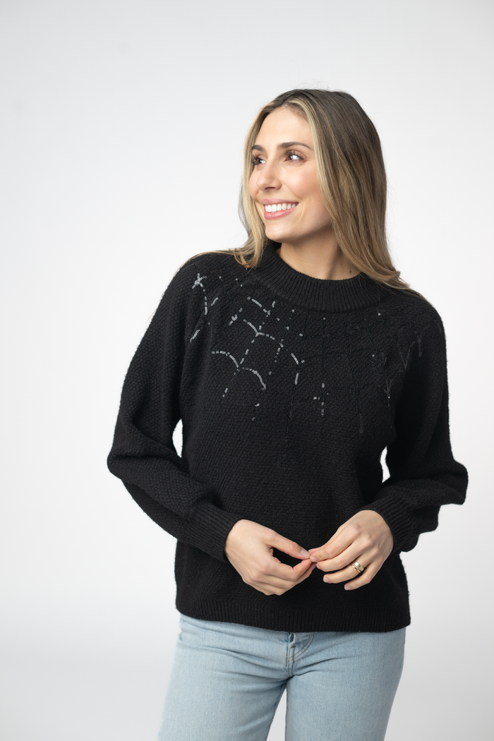 IN STOCK Sequin Webs Sweater FINAL SALE