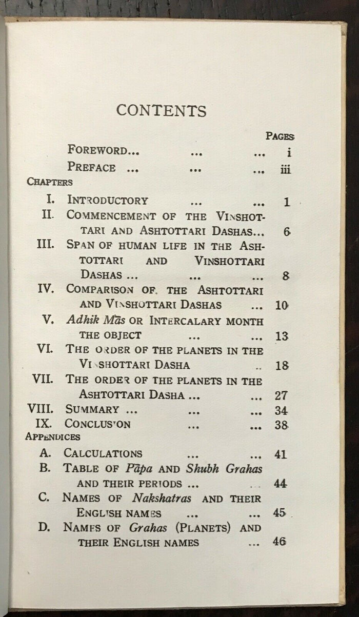 INDIAN ASTROLOGY: ASHTOTTARI & VINSHOTTARI DASHAS - Mody, 1st 1935 DIVINATION