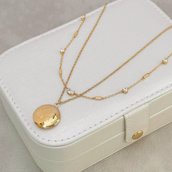 Isla Locket Birthstone Layering Set