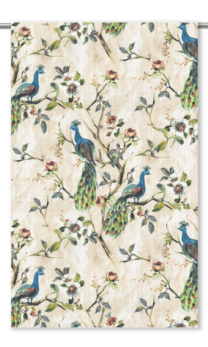 French Country Print Home Décor Fabric By the Metre (Blue/ Green)