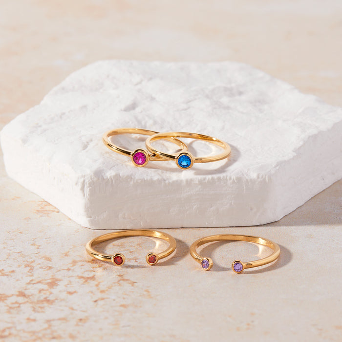 Jaymes Vermeil Birthstone Ring