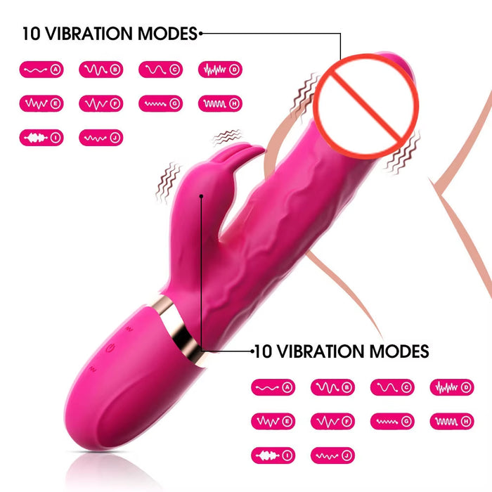 Juguete Sexual Rechargeable Large Sex Rabbit Vibrator Clitoral Massage G Spot Realistic Dildo Vibrator