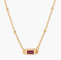 Jules Baguette Birthstone Necklace