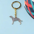 Novelty Keyring - Greyhound - Blue/Light Grey