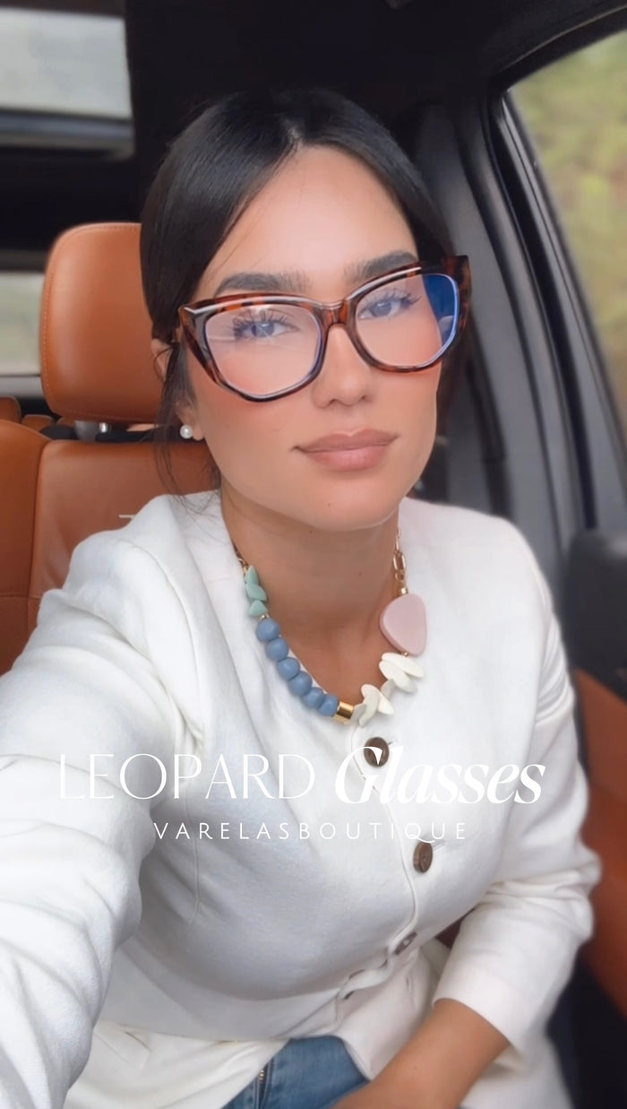 Leopard print glasses