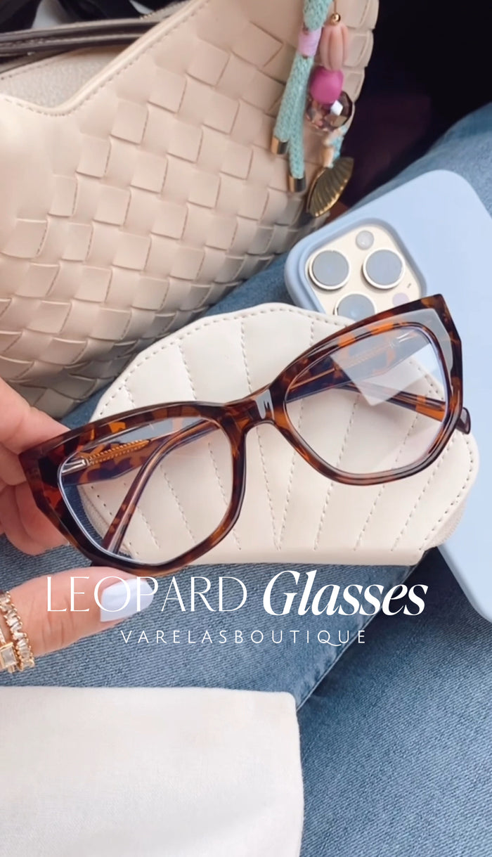 Leopard print glasses