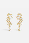 APM Earrings in golden color, a cascade of light with effortless elegance.