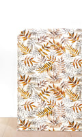 Floral Cotton Home Décor Fabric By the Metre (Orange/ Gray/ Brown)