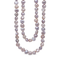 Long Multicolor Baroque Freshwater Pearl Necklace, 54"