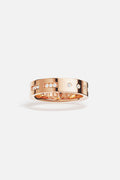 APM Morse Ring in rose color, a coded whisper of love.