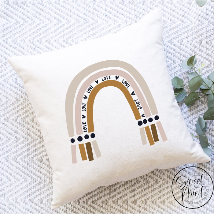 Love Tassel Rainbow Pillow Cover - 16X16