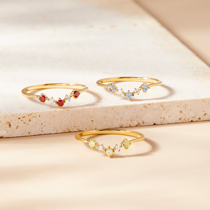 Lydia Vermeil Birthstone Ring