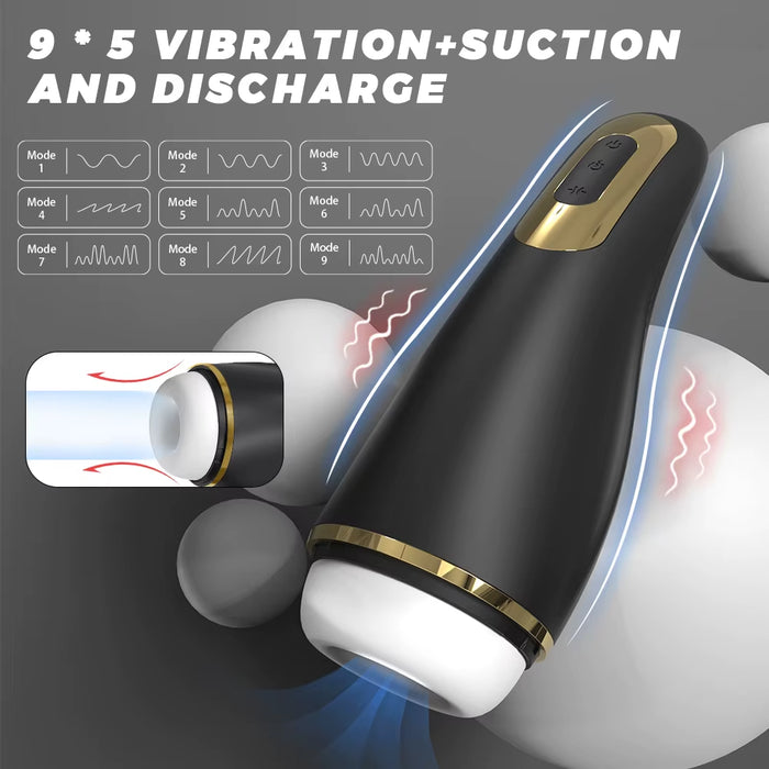 Male TPE Sucking Masturbator Cup Masturbation Machine Adult Automatic Masturbating - Male Sex Toy