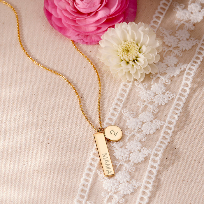 Mama and Baby Bar Necklace