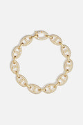 APM Bracelet in golden hue, sparkling mariner links with a bold modern allure.