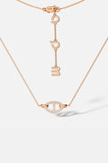 APM Morse Necklace in rose color, a delicate signature glimmering with quiet confidence.