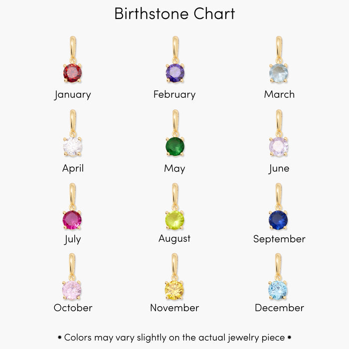 Melrose Mini Initial Birthstone Necklace