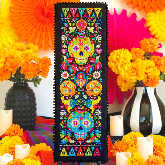 Memento Mori Cross Stitch Pattern-Stitched Modern